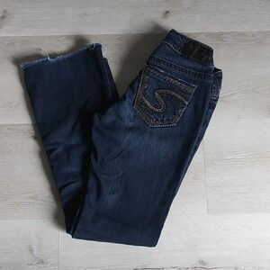 Silver Suki‎ Mid Boot Embroidered Jeans raw ham
